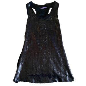 Sugarlips Black Sequin Racerback Halter Mini Dress